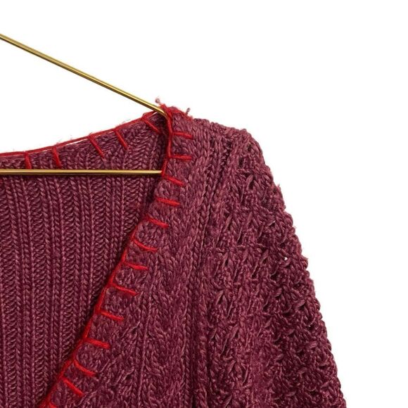 Free People Peplum Wool Blend Cardigan Sweater MED - Picture 3 of 9